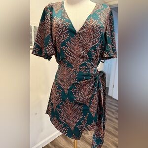 Chic Printed Wrap Romper